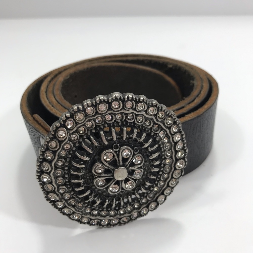 Fossil leather belt large